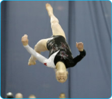 Gymnast doing a backflip