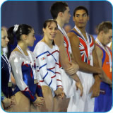 Gymnasts Lined up
